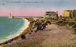 Treport - the Beach of the Casino - CPA
