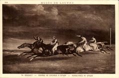 Gericault - Pferd-Rennen hat Epsom - CPA