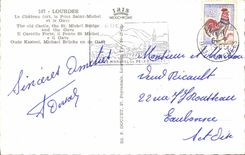 Lourdes - the Castle Fort the Michel Bridge and Gave - CPA