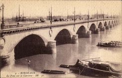 Bordeaux - the Bridge on Garrone - CPA