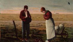 Praying Peasants - CPA 