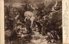 Musee de Versailles Delacroix Bataile de Taillebourg gagnee par Saint Louis sur les Anglais - CPA 