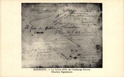 Barbizon - Le Livres d'Or de l'Auberge Ganne Illustres Signatures - CPA 