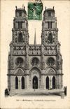 Orleans - the Cathedral Gothic Church Style Varies CPA