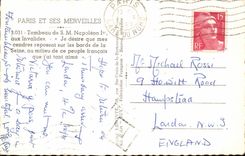 Paris - 7 - Tomb of S Mr Napoleon to Invalides the CPA