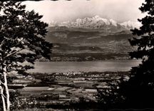 The Lake Leman and Mont Blanc seen of the Collar of Sickle CPA