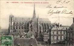 Amiens the Cathedral and Law courts CPA