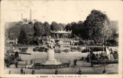 Angers - View of the Garden of the Mall - CPA