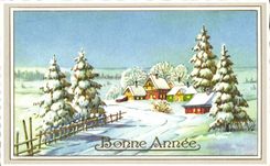 Fantasy - Bonnee Year - Under Snow - Winter Scene - CPA