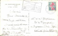 St Jean de Luz - Le Port la Plage La Rhune Souvenir- CPA 