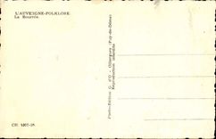 Auvergne Folklore - The bourree Music - CPA