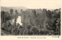 Valley of the Cure - Sermizeles seen on the river - CPA