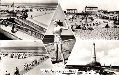 Soulac On Sea - Souvenir woman - headlight - lighthouse - CPA