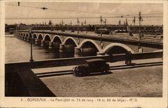 Bordeaux - the Bridge 501m 75 length 14 m 85 broad - CPA