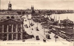 Bordeaux - Quays seen of its Customs - CPA