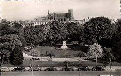 Reims - der Colbert allgemeine Garten - Auto - CPA