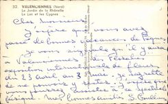 Valenciennes - the Garden of Rhnelle - CPA