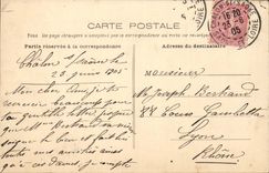 Trawl-net on the Saone the SAINT LAURENT Bridge and Hospital CPA