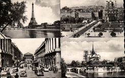 Paris - Souvenir - 1955 - CPA 