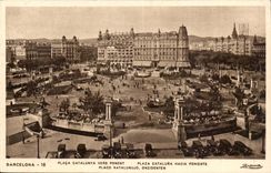 Espana - Espagna - Spain - cataluna Placed Towards Poneny Plaza Cataluna hacia Poniente - CPA