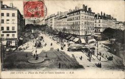 Lyon - Place of the Bridge and Gambetta Course - CPA