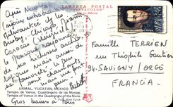 Mexico - Mexico City - Uxmal Yucatan Templo de Venus Cuadrangulo from Monjas - CPA