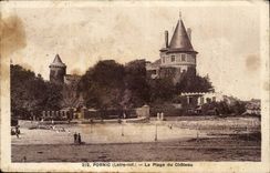 Pornic - the Beach of the Castle - CPA