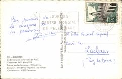 Lourdes - Basilioque sousterraine Black and white St X - CPA