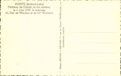 Monts - Chateau de Cande ou fut celebre le 3 Juin 1937 le mariage du Duc de Windsor et de Mrs Warfield CPA