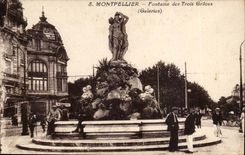 Montpelier - Fontaine des Trois Graces - Galeries CPA 
