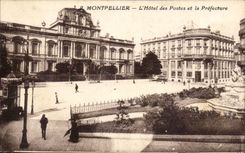 CPA Montpellier Hotel des Postes et la prefecture