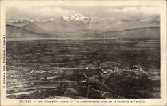 Gex - Apes and Leman - Panoramic View taken road of the sickle - CPA