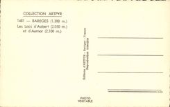 Bareges - 1300 m-muder See Aubert 2050m und Aumor 2100m CPA