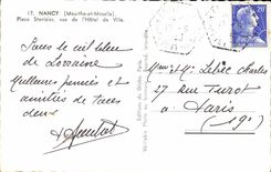 Nancy - Place Stanisles vue de l'Hotel de Ville - CPA 