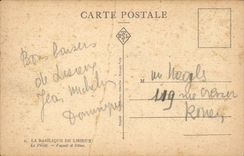 Lisieux - die Basilika-Front und die Haube - CPA