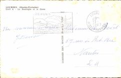 Lourdes - the Basilica and Gave- CPA