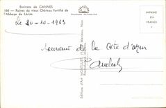 canes - Ruins of old castle of the abbey of Lerins- CPA
