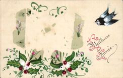 Festivals - Better Year - bird - little sparrow - CPA