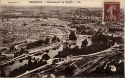 Besancon - Panorama taken of Brigille - CPA