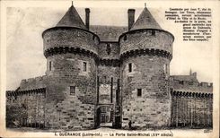 Guerande CPA the door Saint Michel