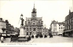 Compiegne CPA Places town hall