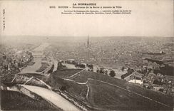 Rouen CPa Panorama of the Seine through the city