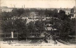 Angers CPA View of the garden of the Mall has flight of bird