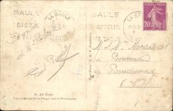 Baule CPA View of the beach towards Pouliguen