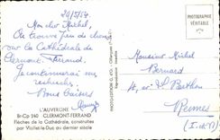 Pfeile Clermont-ferrandCPA der Kathedrale errichtet durch Purpur der Herzog am letzten Jahrhundert