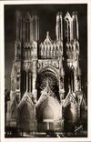 Reims CPA das Kathedrale illuminee