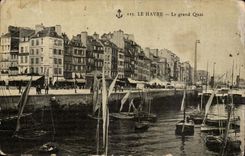 Le Havre CPA the large quay