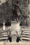 palate of Fontainebleau CPA Statue of Diane (hinds stags)
