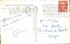 Paris CPA Tour Eiffel Notre Dame Montmartre