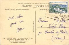 Chinon CPA welches das Schloss und der Aufsatz von Boissy mit einem Graben umgibt